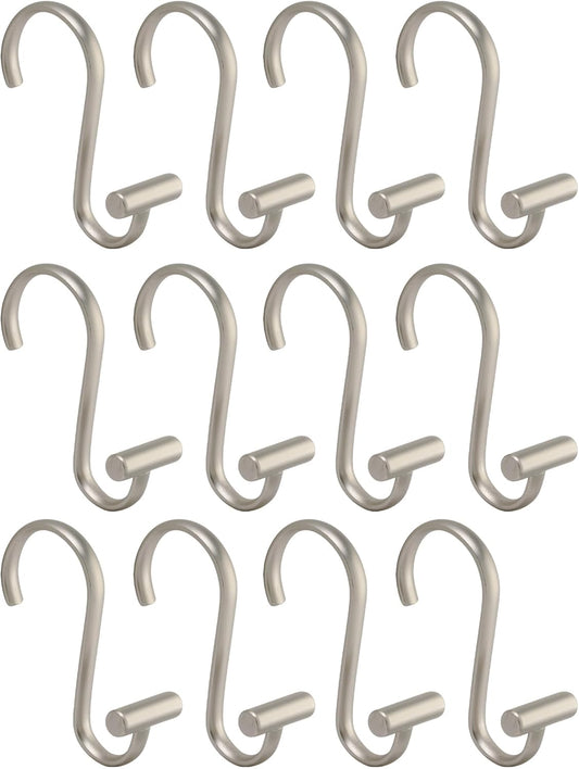 Idesign 76752 Metal T-Bar Shower Curtain Hooks Rust Resistant Rings for Kid'S, Guest, Master Bathroom, 1" X 1.75" X 2.75", Set of 12, Satin